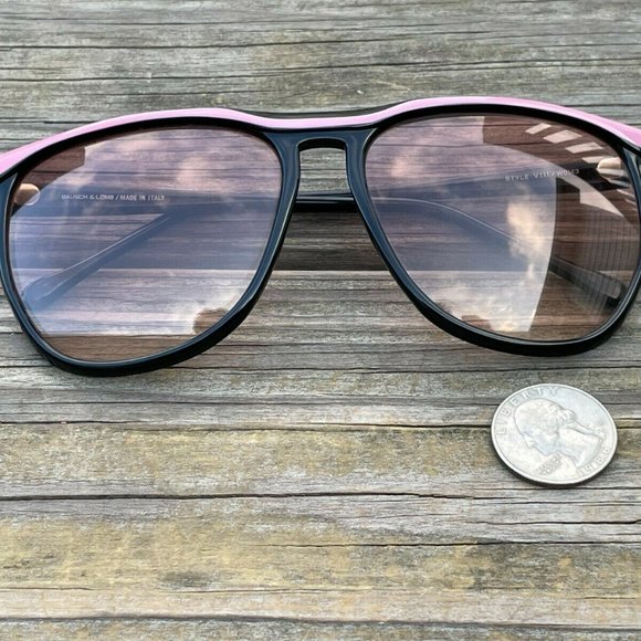 Bausch + Lomb Sunglasses Style V111W0143 Women BlackPink Eye Wear Made Italy - Picture 4 of 15